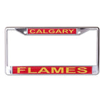 Wholesale-Calgary Flames GLITTER Lic Plt Frame S/L Printed