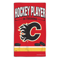 Wholesale-Calgary Flames HOCKEY PLAYER IN TRAINING Burp Cloth 10" x 17"