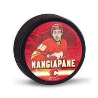 Wholesale-Calgary Flames Hockey Puck Packaged Andrew Mangiapane