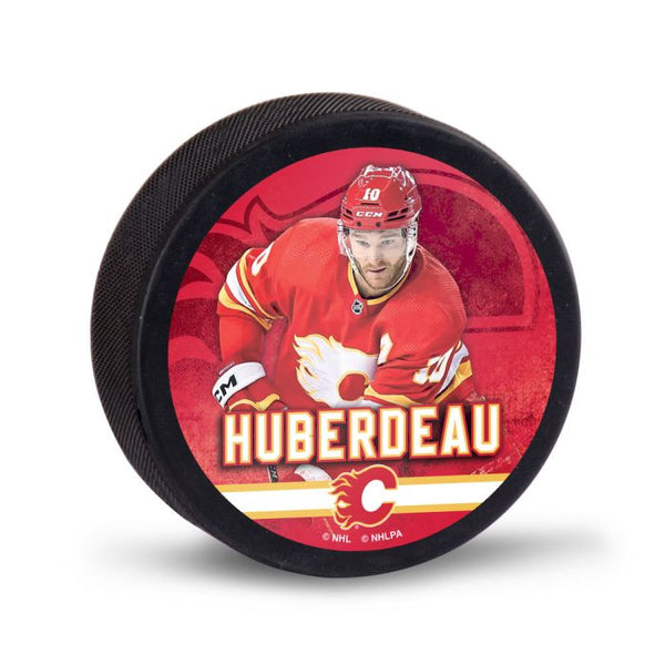 Wholesale-Calgary Flames Hockey Puck Packaged Jonathan Huberdeau