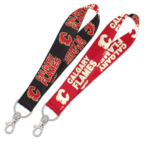 Wholesale-Calgary Flames Lanyard Key Strap 1"