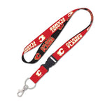 Wholesale-Calgary Flames Lanyard w/detachable buckle 1"