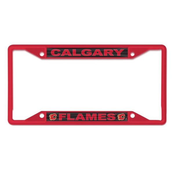 Wholesale-Calgary Flames Lic Plt Frame S/S