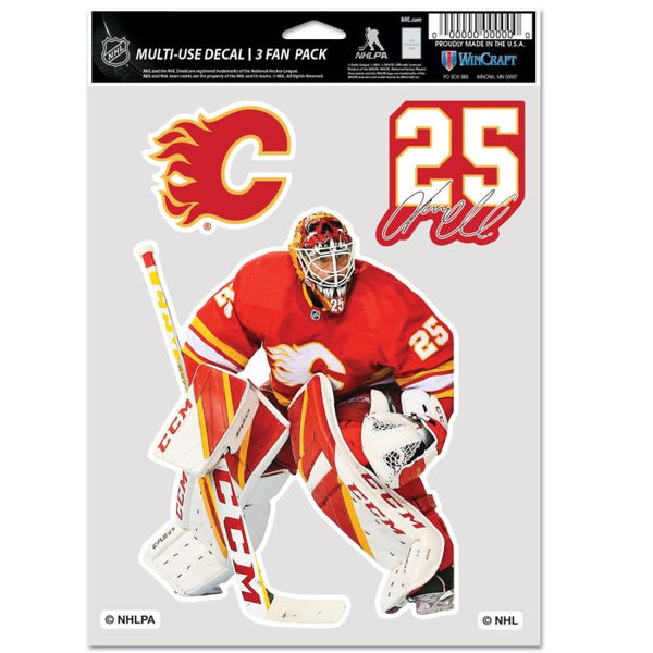 Wholesale-Calgary Flames Multi Use 3 Fan Pack Jacob Markstrom