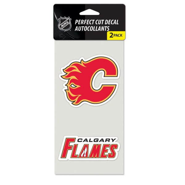 Wholesale-Calgary Flames Perfect Cut Decal set of two 4"x4"