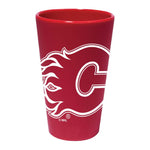 Wholesale-Calgary Flames Red 16 oz Silicone Pint Glass