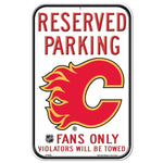 Wholesale-Calgary Flames Reserved Parking Plastic Sign 11" x 17"