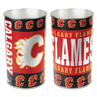 Wholesale-Calgary Flames Wastebasket - tapered 15"H