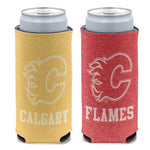 Wholesale-Calgary Flames colored heather 12 oz Slim Can Cooler