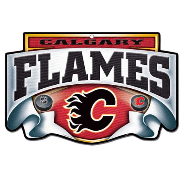 Wholesale-Calgary Flames scroll Wood Sign 11" x 17" 1/4" thick