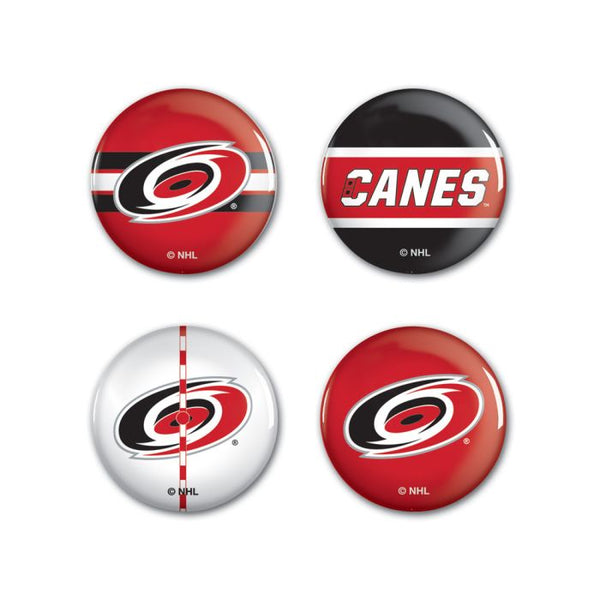 Wholesale-Carolina Hurricanes Button 4 Pack 1 1/4" Rnd