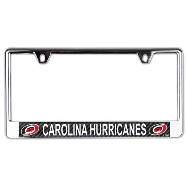 Wholesale-Carolina Hurricanes CARBON Lic Plate Frame B/O Printed