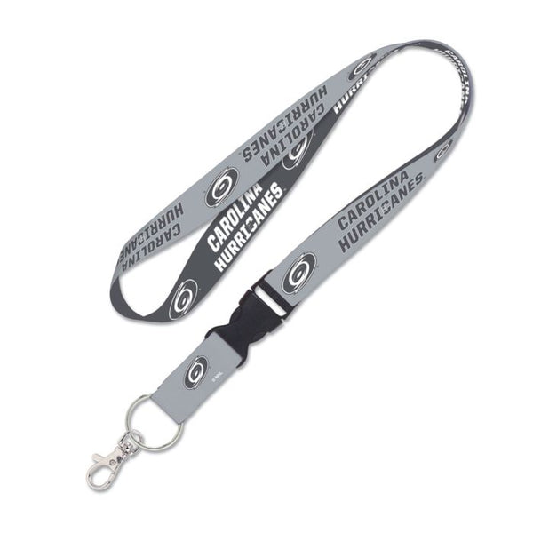 Wholesale-Carolina Hurricanes Charcoal Lanyard w/detachable buckle 1"