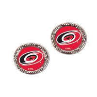 Wholesale-Carolina Hurricanes Earrings Jewelry Carded Round