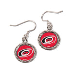 Wholesale-Carolina Hurricanes Earrings Jewelry Carded Round