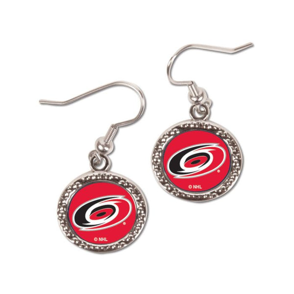 Wholesale-Carolina Hurricanes Earrings Jewelry Carded Round