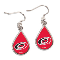 Wholesale-Carolina Hurricanes Earrings Jewelry Carded Tear Drop