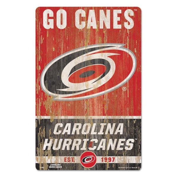 Wholesale-Carolina Hurricanes SLOGAN Wood Sign 11" x 17" 1/4" thick