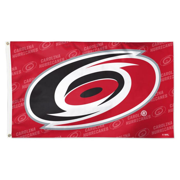 Wholesale-Carolina Hurricanes Step and Repeat Flag - Deluxe 3' X 5'