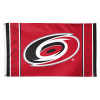 Wholesale-Carolina Hurricanes V STRIPE Flag - Deluxe 3' X 5'