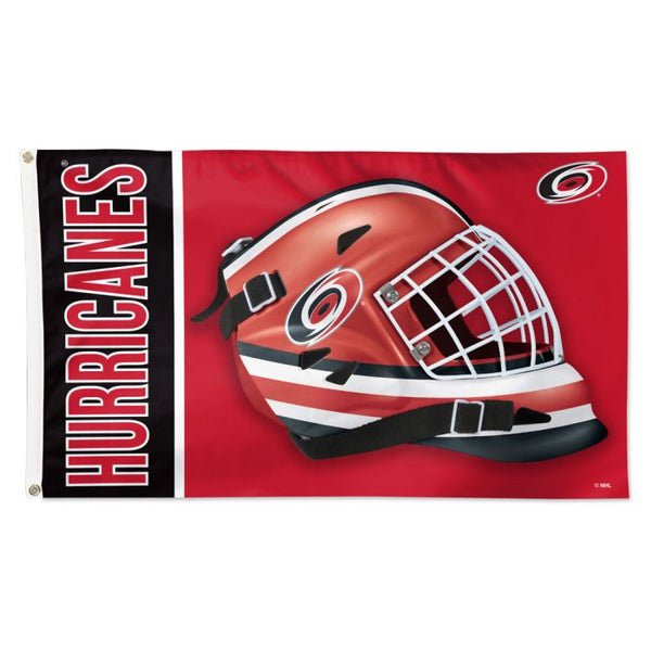 Wholesale-Carolina Hurricanes mask Flag - Deluxe 3' X 5'