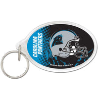 Wholesale-Carolina Panthers Acrylic Key Ring Carded Oval