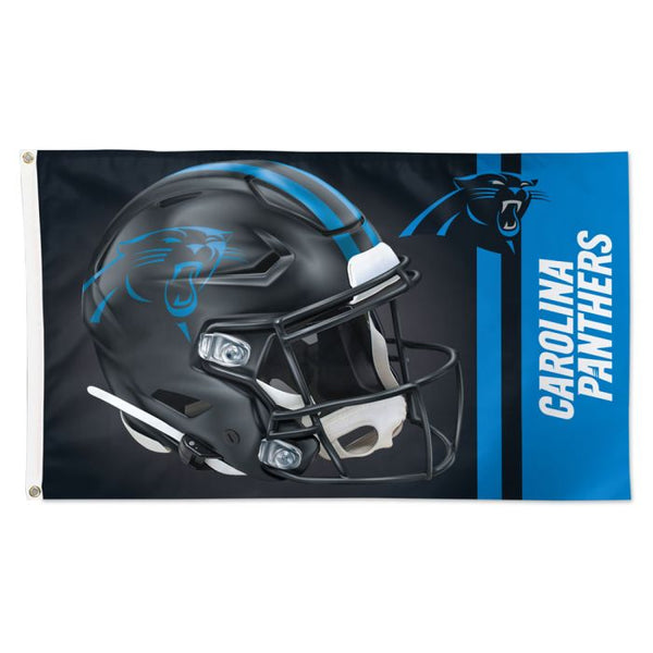 Wholesale-Carolina Panthers Alternate Helmet Flag - Deluxe 3' X 5'