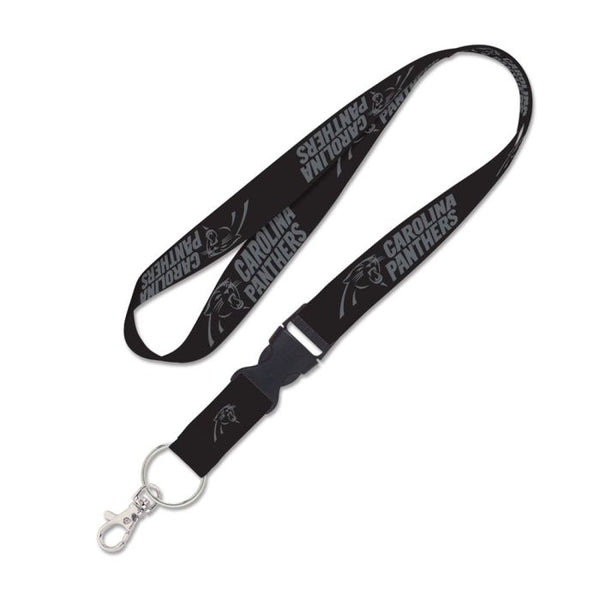 Wholesale-Carolina Panthers BLACKOUT Lanyard w/detachable buckle 1"