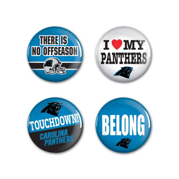 Wholesale-Carolina Panthers Button 4 Pack 1 1/4" Rnd