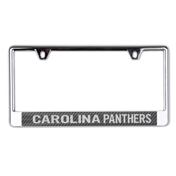 Wholesale-Carolina Panthers CARBON Lic Plate Frame B/O Printed