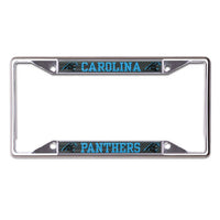 Wholesale-Carolina Panthers CARBON Lic Plt Frame S/S Printed