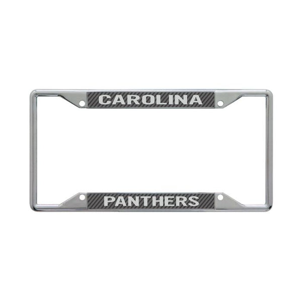 Wholesale-Carolina Panthers CARBON Lic Plt Frame S/S Printed