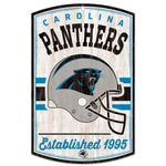 Wholesale-Carolina Panthers / Classic Logo RETRO Wood Sign 11" x 17" 1/4" thick