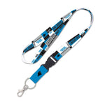 Wholesale-Carolina Panthers Color Block Lanyard w/detachable buckle 1"