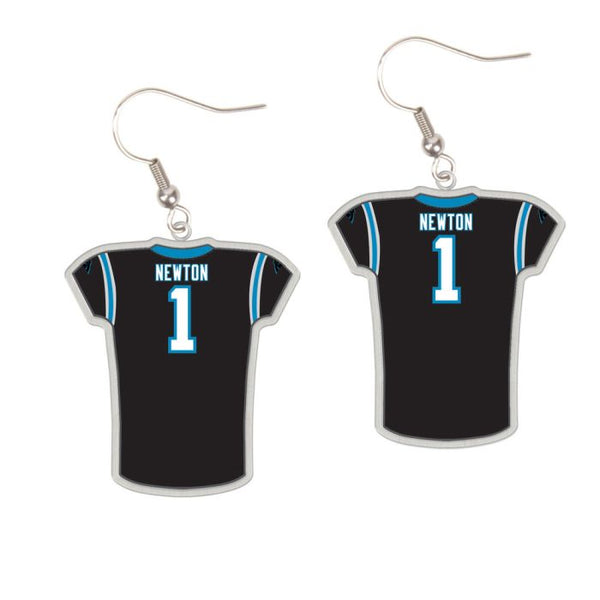 Wholesale-Carolina Panthers Earrings Jewelry Carded Jersey Cam Newton