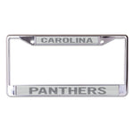 Wholesale-Carolina Panthers FROSTED Lic Plt Frame S/L Printed