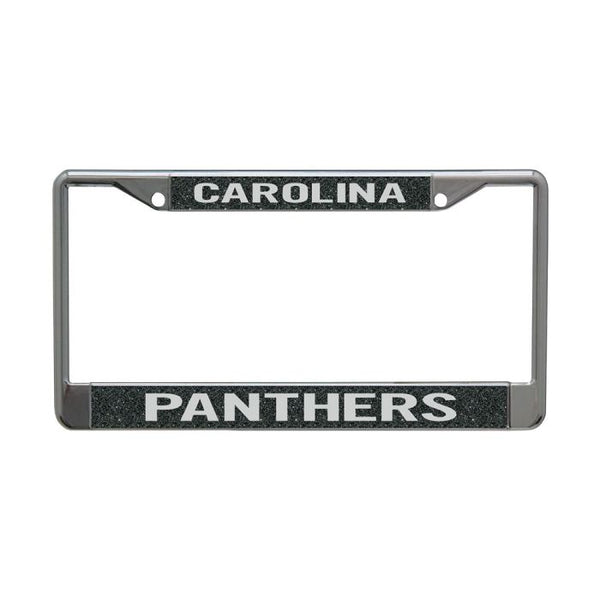 Wholesale-Carolina Panthers GLITTER BACKGROUND Lic Plt Frame S/L Printed