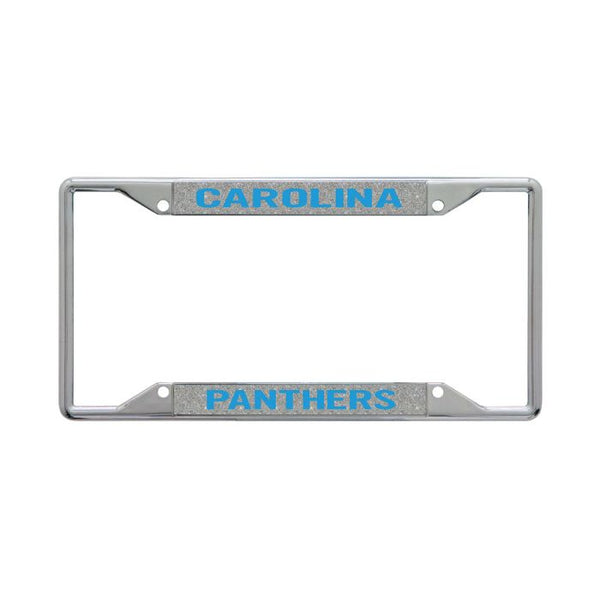 Wholesale-Carolina Panthers GLITTER BACKGROUND Lic Plt Frame S/S Printed