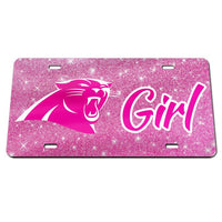 Wholesale-Carolina Panthers GLITTER BACKGROUND Specialty Acrylic License Plate