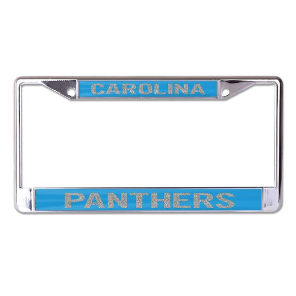 Wholesale-Carolina Panthers GLITTER LETTERS Lic Plt Frame S/L Printed