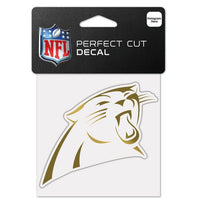 Wholesale-Carolina Panthers GOld Decal Metallic 4" x 4"