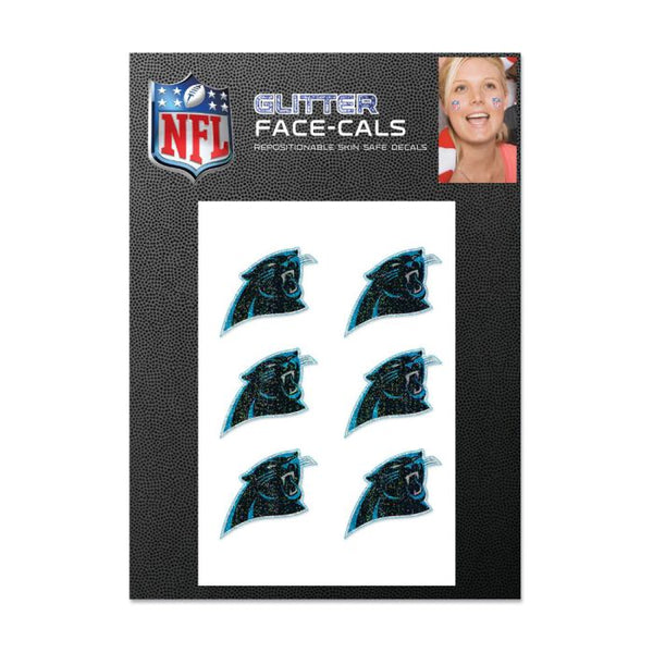 Wholesale-Carolina Panthers Glitter Tattoo 6 Pack