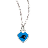 Wholesale-Carolina Panthers HEART Necklace w/3D Heart