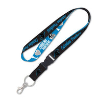 Wholesale-Carolina Panthers Heart Lanyard w/detachable buckle 1"