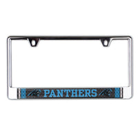 Wholesale-Carolina Panthers JERSEY Lic Plate Frame B/O Printed