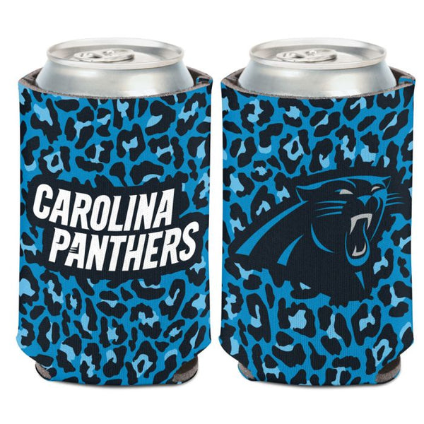 Wholesale-Carolina Panthers Leopard Can Cooler 12 oz.