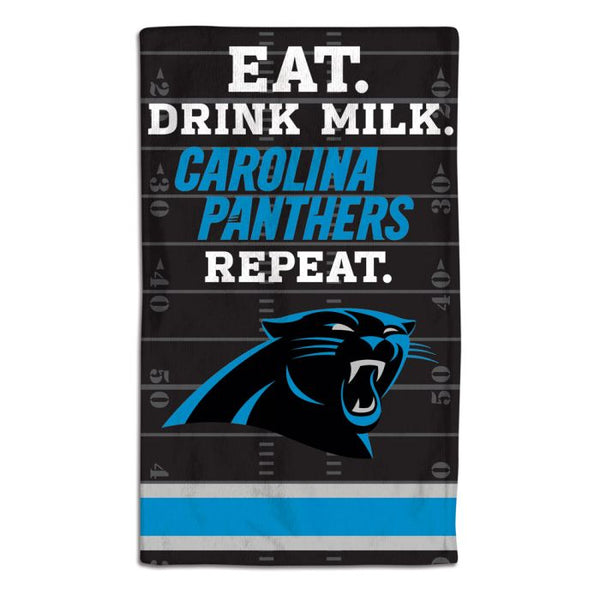 Wholesale-Carolina Panthers / Littlest Fan NFL EAT Burp Cloth 10" x 17"