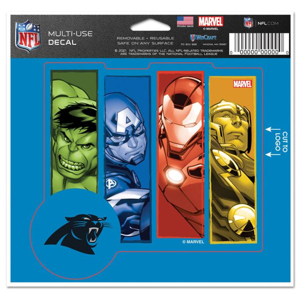 Wholesale-Carolina Panthers / Marvel (C) 2021 Marvel Multi-Use Decal - cut to logo 5" x 6"