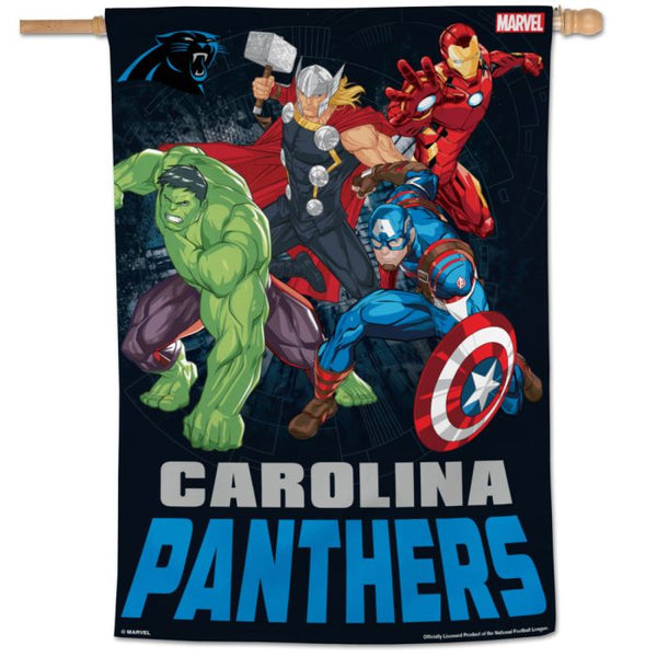 Wholesale-Carolina Panthers / Marvel (C) 2021 Marvel Vertical Flag 28" x 40"