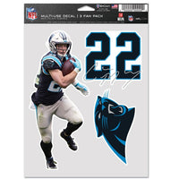 Wholesale-Carolina Panthers Multi Use 3 Fan Pack Christian McCaffrey